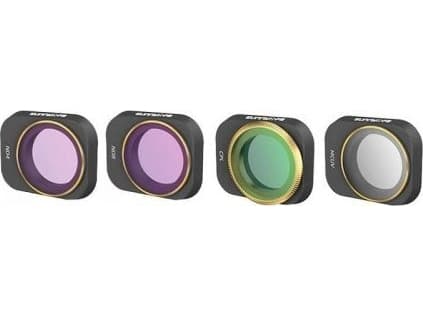 4 Sunnylife UV+CPL+ND4+ND8-suodattimen sarja DJI Mini 3 Pro -mallille (MM3-FI418)