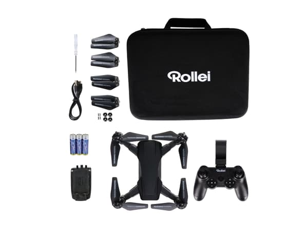Rollei Fly 60 Combo, 4 rotorer, 2 MP, 1280 x 720 pixlar, 40 m, 1200 mAh, Svart