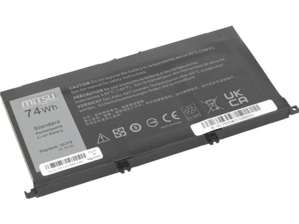 Bateria Mitsu Bateria 357F9 do Dell Inspiron 5577 7557 6600mAh 6600mAh