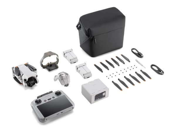 DJI Mini 4 Pro Fly More Combo (DJI RC 2) - Drone - USB Sort, Hvit