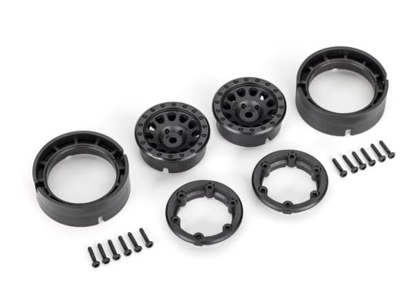 Traxxas 9781, Renkaat lukkovanteella, Musta