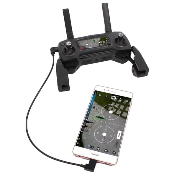 Micro-USB til USB-C-kabel for DJI Mavic Pro &amp; Spark fjernkontroll - 30 cm