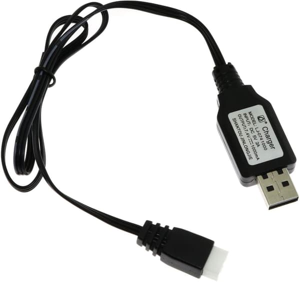 Hubsan 7.4V lithiumbatteri til Syma X8C X8G X8HW H501S H501A B2W - Tilbehør til fjernstyret legetøj USB-opladningskabel