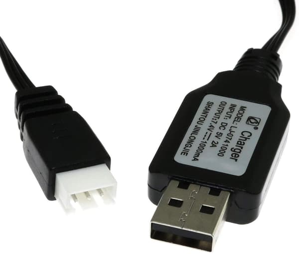 Hubsan 7.4V lithiumbatteri til Syma X8C X8G X8HW H501S H501A B2W - Tilbehør til fjernstyret legetøj USB-opladningskabel