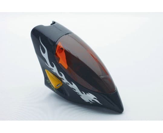 Cockpit til Midi RC helikopter sort