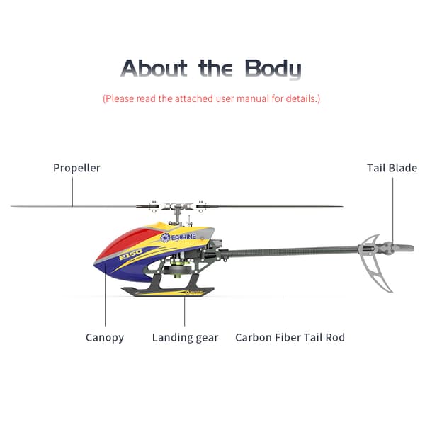 Borstlös Flybarless RC Helikopter Drone 2.4G 6CH 6-läges fjärrkontroll 3D6G Dubbel BNF RC Plane