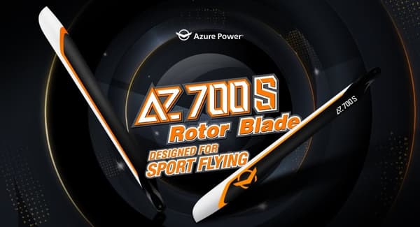 AZURE 700mm Rotor Blades Helikopter - Orange
