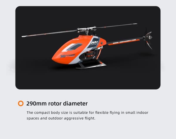 OMP Hobby M1 Evo BNF Helikopter - Red