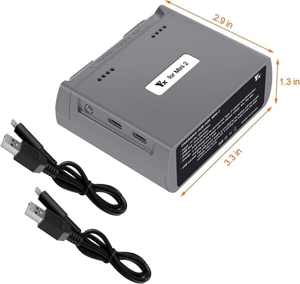 DJI Mini 2 / Mini SE drone, opladningshub dronebatterier (grå) - tilbehør til fjernstyrede legetøjsopladere