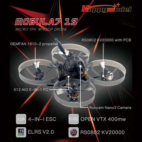Happymodel Mobula7 Analog Micro 1S Whoop FRSKY