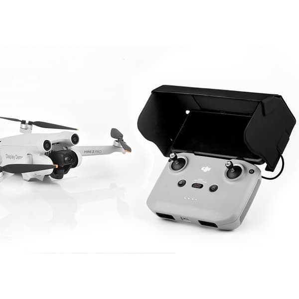 INF Aurinkosuoja DJI Mini2:lle/Mavic 3:lle/ Air 2/Air 2S -kaukosäätimelle älypuhelimen aurinkovarjo Musta