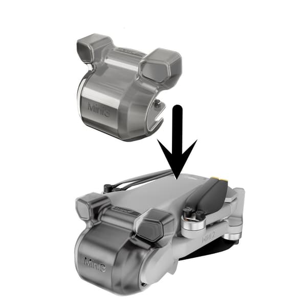 INF Mini 3 Gimbal Protector – Linsedeksel Støvtett hette for DJI Mini 3 Drone – Gjennomsiktig svart