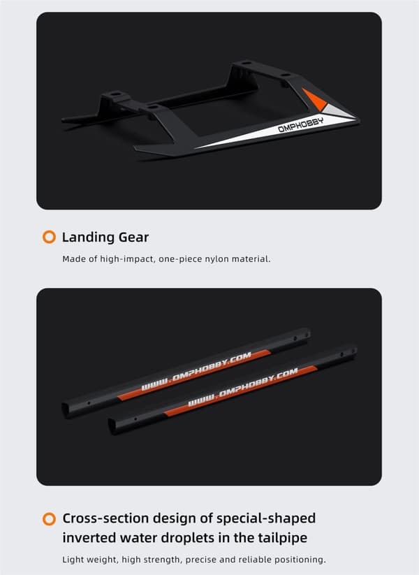 OMP Hobby M1 Evo Helicopter - Orange - RTF-lomme