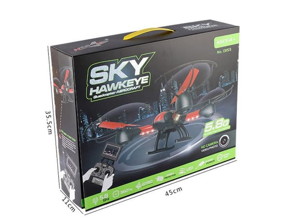 Quadrocopter Sky Hawkeye FVP 2,4 GHz LCD-skärm Dron