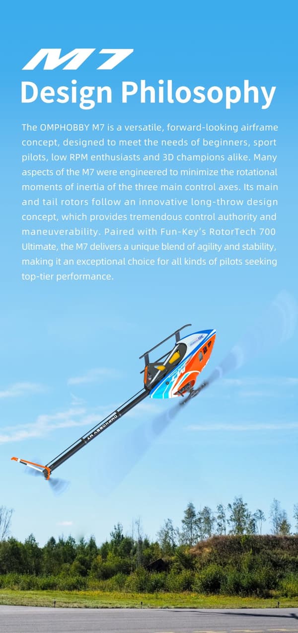 OMP Hobby M7 KIT Helikopter m/blades - Yellow