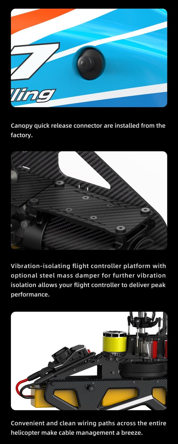 OMP Hobby M7 KIT Helikopter m/blades - Yellow