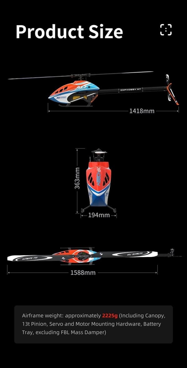 OMP Hobby M7 KIT Helikopter - Orange