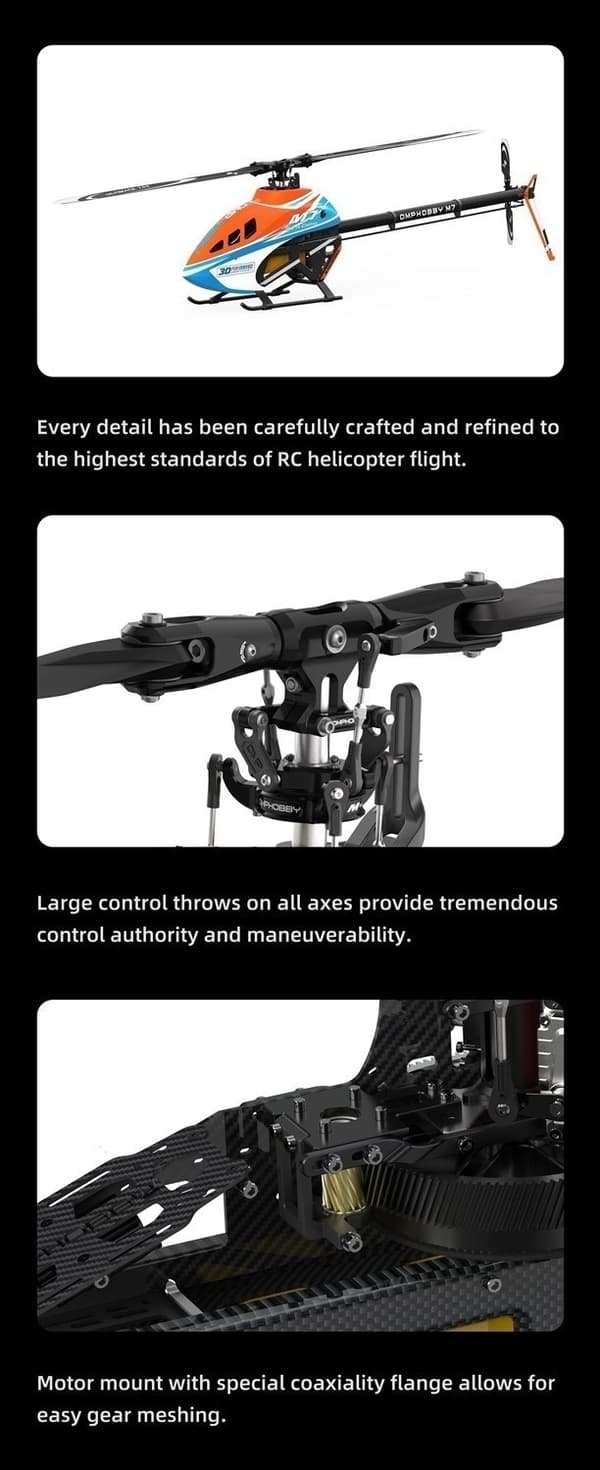 OMP Hobby M7 KIT med motorhelikopter - gul