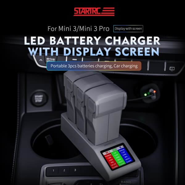 Opladningsstativ til 3 batterier til DJI Mavic Mini 3 Pro / Mini 3