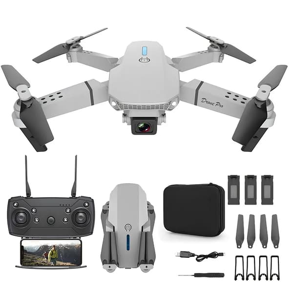 E88 Pro-drone med 15 minutters flyvetid og FPV-kamera