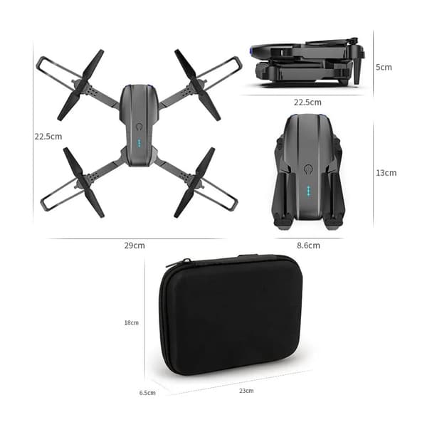 E99 Pro-drone med 45 minutters flyvetid og FPV-kamera