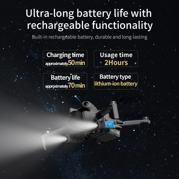 LED-navigationsljus till DJI Mini 4 Pro med 360° justerbara lampor