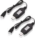 Miniatyrbild 1 av 3: Hubsan 2x USB Laddkabel 7.4V för SYMA X8C Hubsan H501S – Tillbehör till Fjärrstyrda Leksaker Batteriladdare