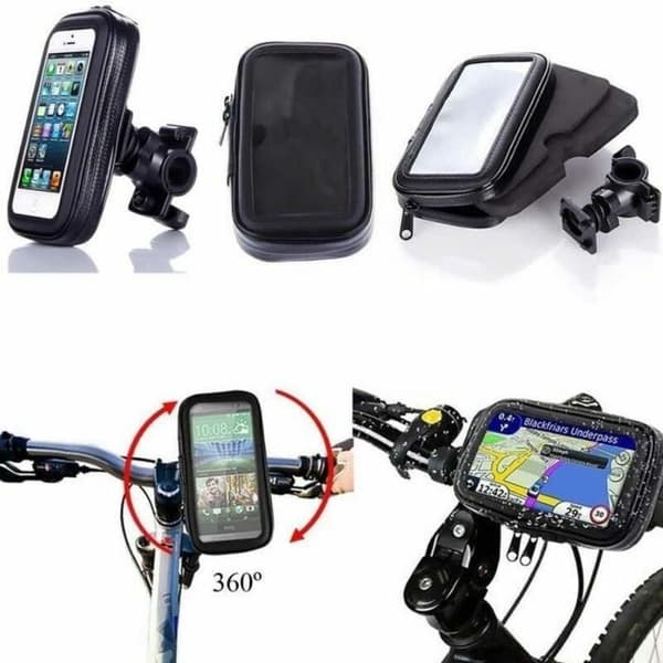 Universal vattentätt skal med telefon/navigationshållare