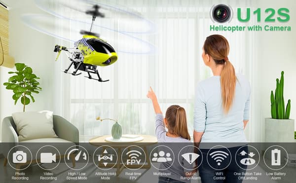 UDI U12S Helikopter RTF - Gul