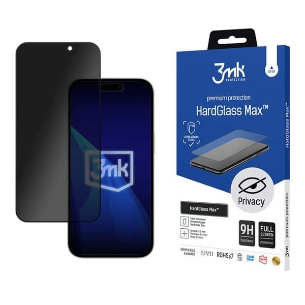 Apple iPhone 16 Pro Max - Skydd 3MK HardGlass Max Privacy Noir