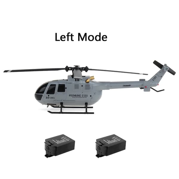 RC Helikopter, 6-Akset Gyro Stabilisering, 80-100m Rækkevidde,Venstre 2 Batterier