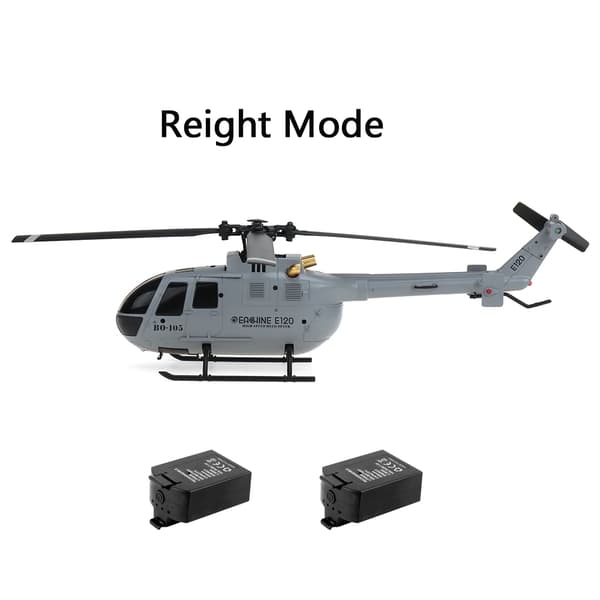 RC-heli, 6-akselinen gyrostabilointi, 80-100 m kantama,Oikea 2 Paristoa