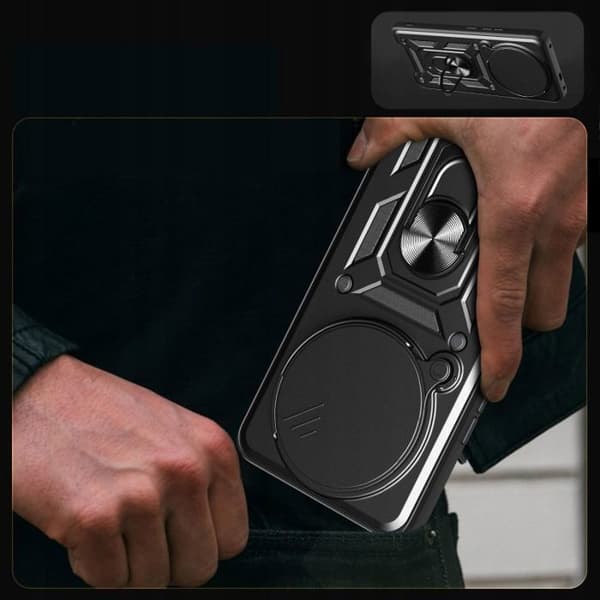 Tech-skydd CAMSHIELD PRO XIAOMI REDMI NOTE 14 PRO+ PLUS 5G MATSVART