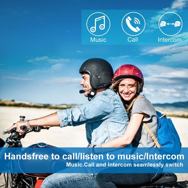 Moottoripyöräkypärän intercom, langaton Bluetooth-kuulokemikrofoni, 2000M langaton intercom