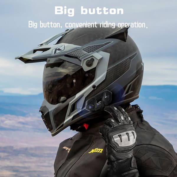Motorcykel Bluetooth Hjälm Intercom, 8 Ryttare Anslutning, Teknologi för Ljudreducering