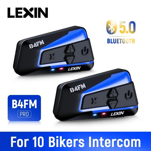 Moottoripyörän Bluetooth-kuulokkeet, 1600 m välimatka intercomille, vedenpitävä IP67,B4fm-x