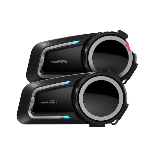 Motorcykelhjelm Intercom, Bluetooth 5.4, 10-vejs kommunikation, FM-radio