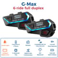 Miniatyrbillede 2 af 2: Hjelmheadset, Bluetooth 5.2, 6 ryttere kommunikation, IP67 vandtæt,2PCS G-MAX