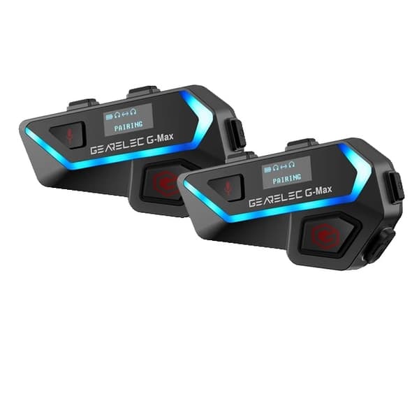 Hjelmheadset, Bluetooth 5.2, 6 ryttere kommunikation, IP67 vandtæt,2PCS G-MAX