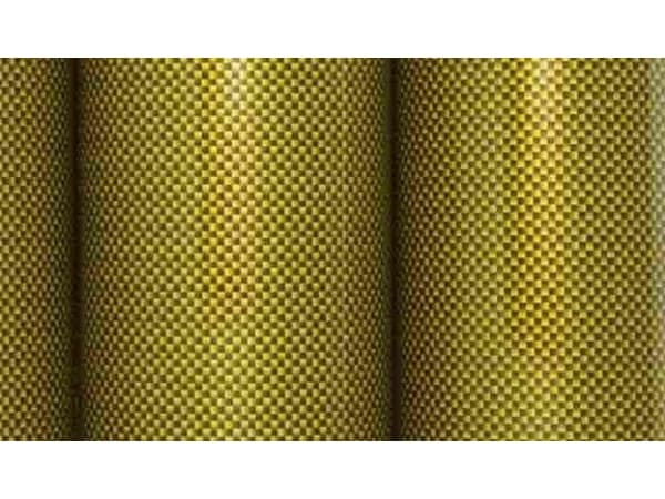 Oracover 421-036-002, Silitettävä muovikalvo, Kevlar, Musta, Keltainen