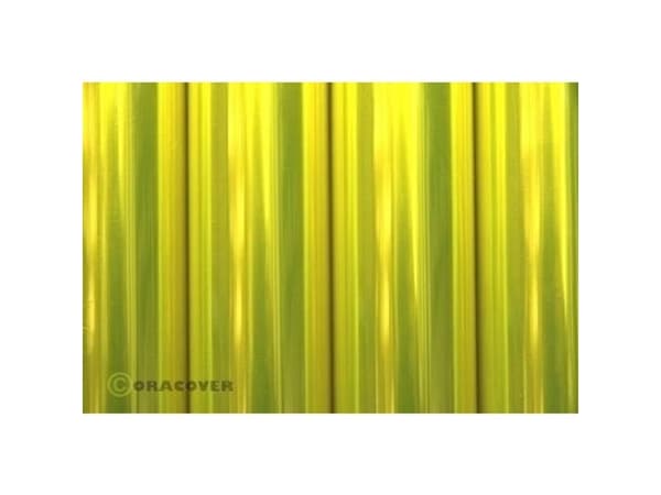 Oracover 21-035-010 Strygefolie (L x B) 10 m x 60 cm Gul (transparent-fluorescerende)