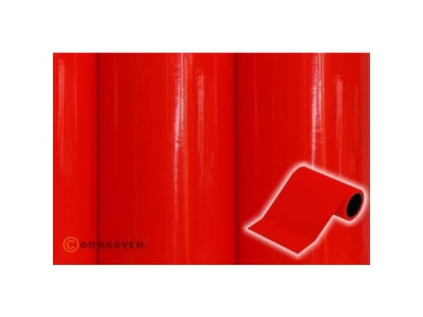 Oracover 27-021-025 Deko-striber Oratrim (L x B) 25 m x 12 cm Rød (fluorescerende)