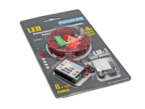 PICHLER C6857, LED-belysning, Sort, Rød