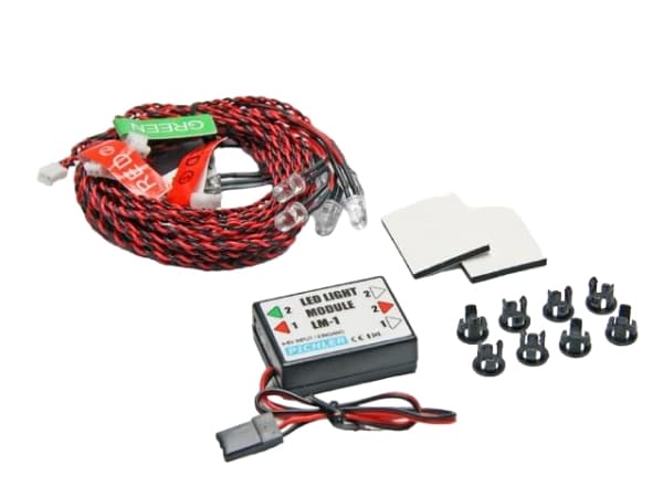PICHLER C6857, LED-belysning, Sort, Rød