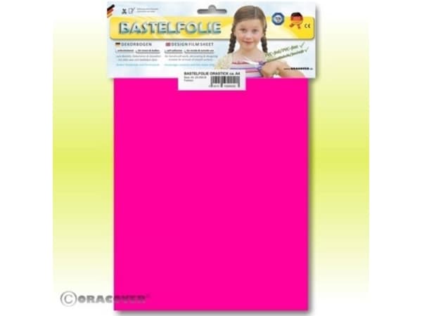 Oracover 25-014-B Klæbefilm Orastick (L x B) 300 mm x 208 mm Neonpink (fluorescerende)