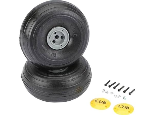 DU-BRO Modelfly skumgummidæk med plasticfælge, Med profil 86 mm 2 stk 2 stk