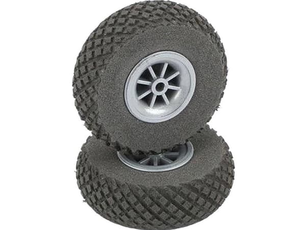 DU-BRO Modelfly skumgummidæk med plasticfælge, Med profil 70 mm 2 stk