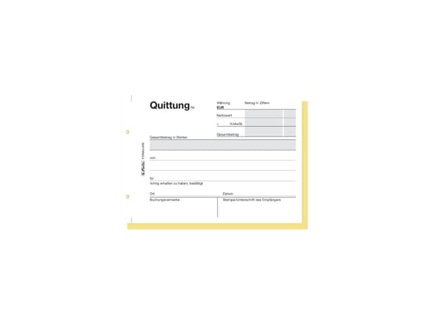 Herlitz 402 - Receipt pad - 40 ark - A6 (105 x 148 mm) - Kopia - självkopierande (paket om 4)