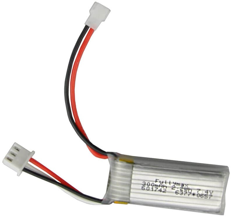 Extra batteri LiPo 7,4 volt, 300 mAh till radiostyrt flygplan Skyrunner V3 och F22 Amewi