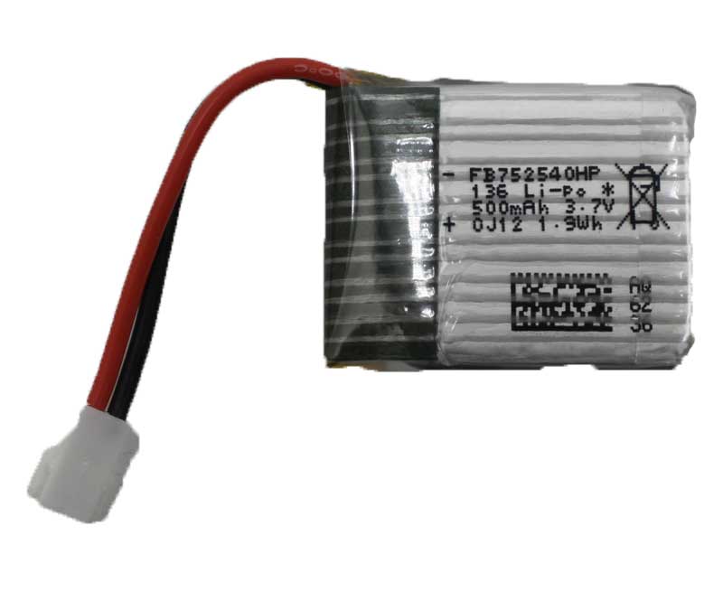 Extra batteri LiPo 3,7 volt, 500 mAh till radiostyrt flygplan Piper J-3 Cup